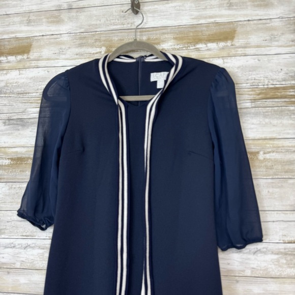 Scapa Lauren Perre Women’s 1/2 Sleeve Navy Midi Dress size XS - Picture 5 of 9